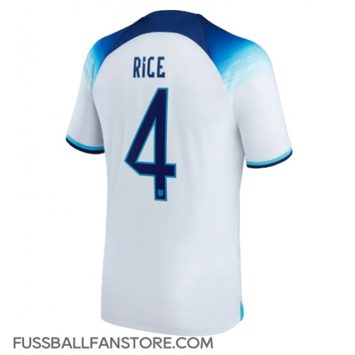 England Declan Rice #4 Replik Heimtrikot WM 2022 Kurzarm